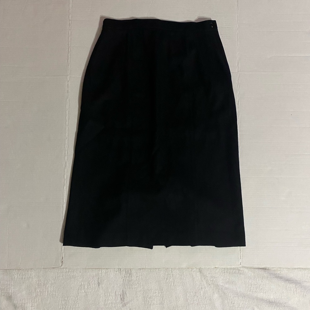 Black Midi Pencil Skirt for Work